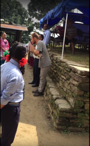 Cody Robinson performing in Nepal.