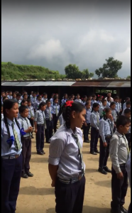 Students of the Himalaya Secondary School, Kolki, Nepal.